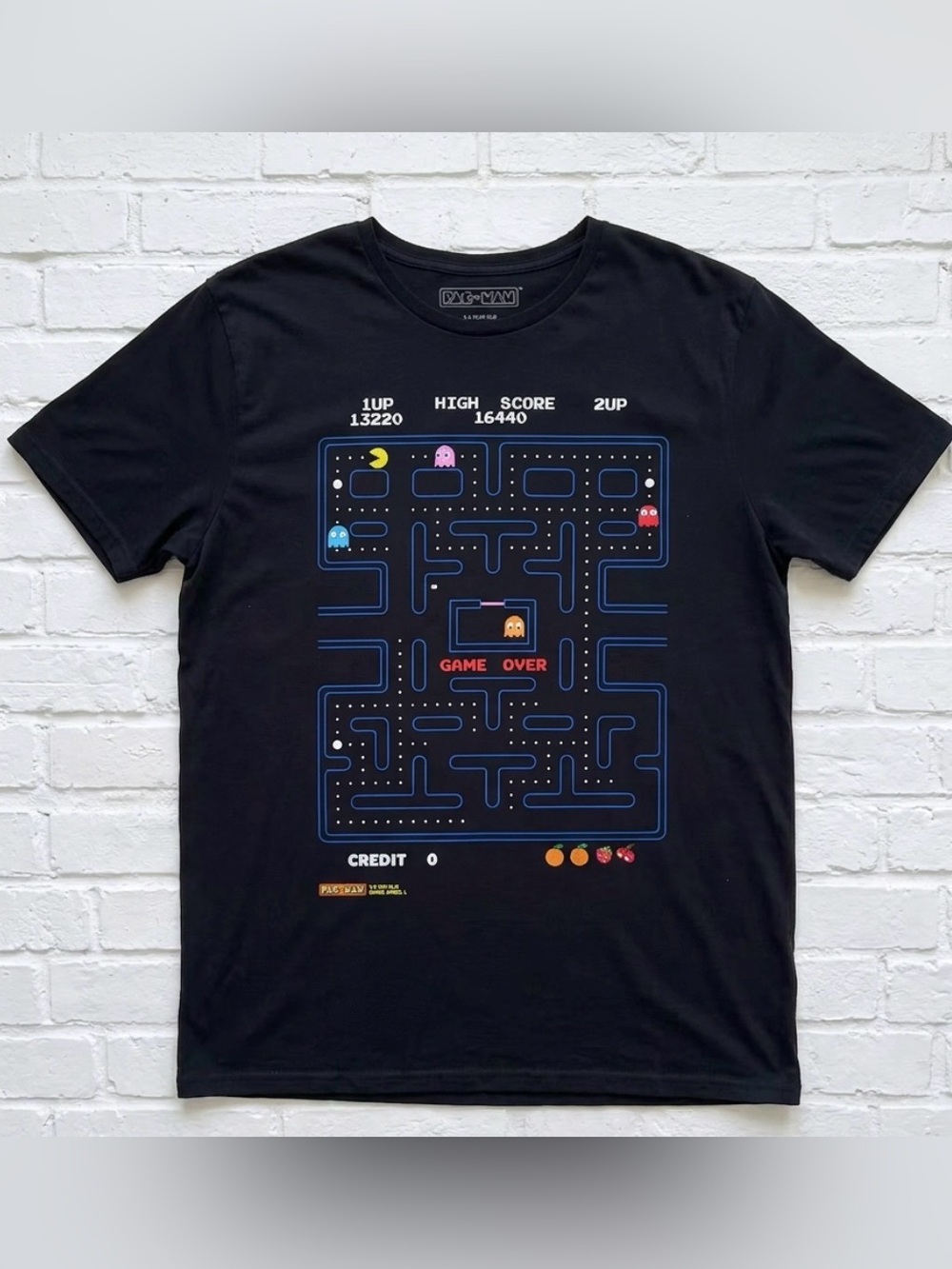 Pac-Man Graphic Black Short Sleeve Tee